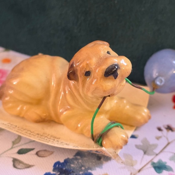 Hagen-Renaker Other - Hagen-Renaker Shar-Pei Puppy Figurine Miniature Tan Good 1989 Disney Tag